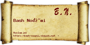 Bash Noémi névjegykártya